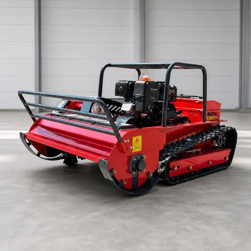 GreenShine GST-1000 gasoline hybrid tracked flail mower real machine view