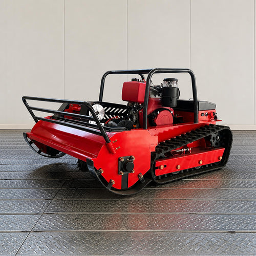 GreenShine GST-1200 diesel hybrid tracked flail mower real machine view