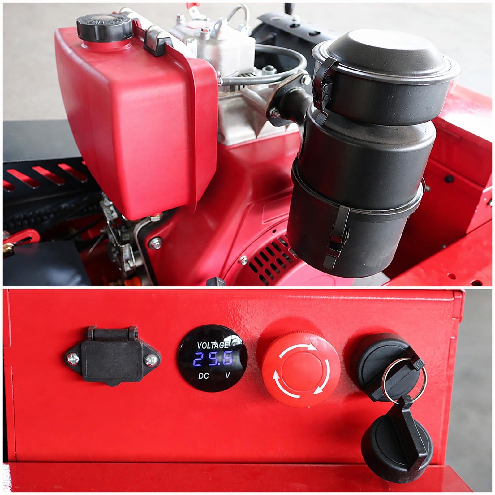 Dettagli relativi al motore e alla zona di comando dei modelli GreenShine e GST-1200