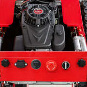 GreenShine GST-550 hybrid tracked mower engine and control panel detail