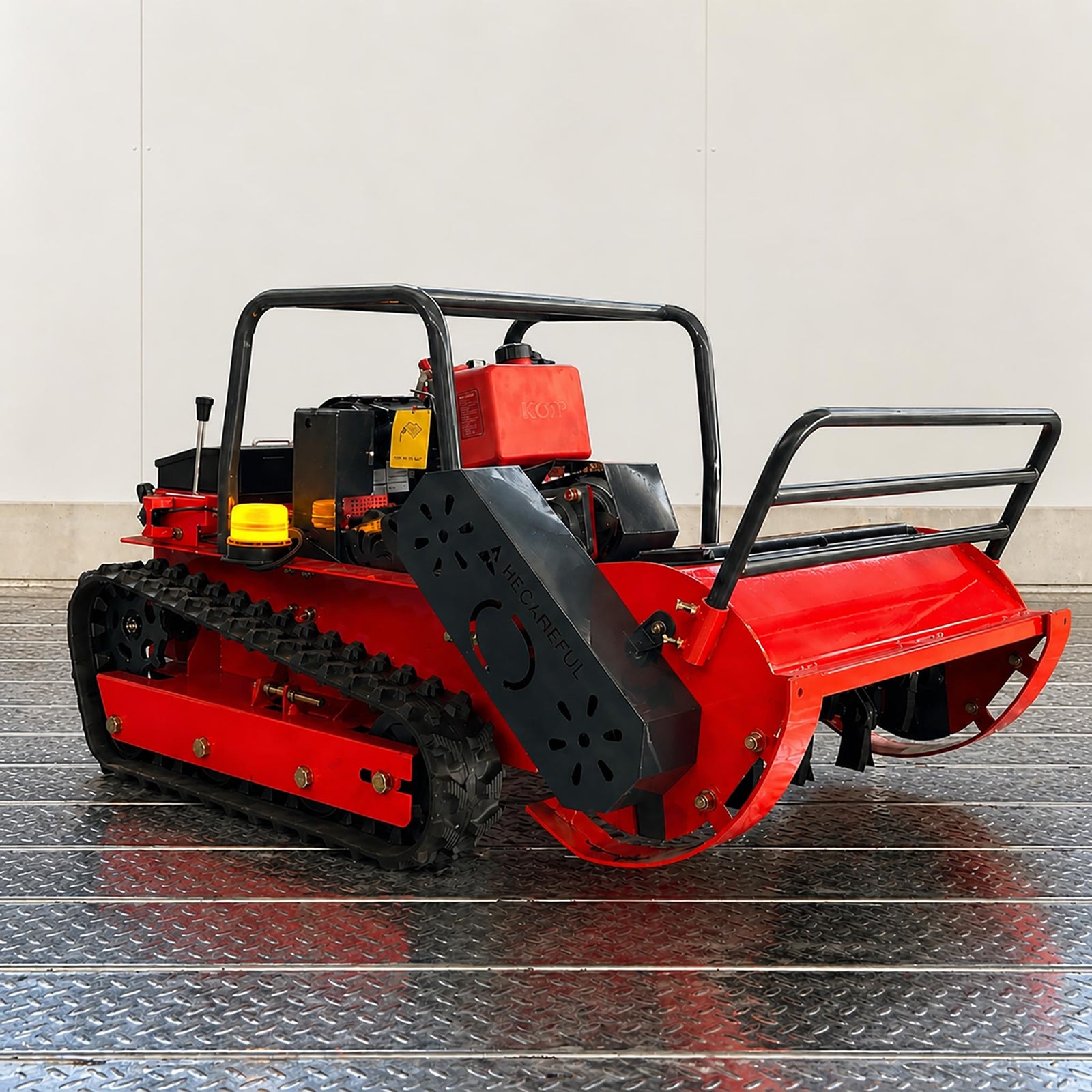 GreenShine GST-800 diesel hybrid tracked flail mower real machine view